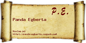 Panda Egberta névjegykártya